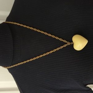 Large heart pendant necklace